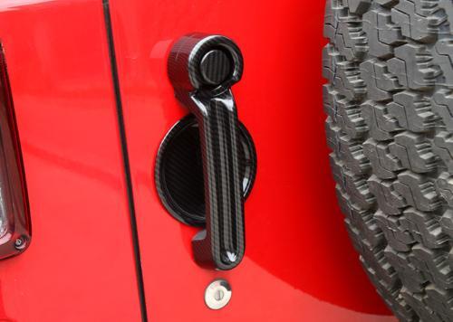 For 2007-2017 for Jeep for Wrangler 4DR JK Carbon Fiber Outside Door Bowl Cup Cover Trim