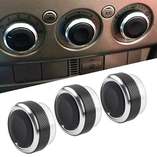 3x Air Condition Switch Knob Button for Ford Focus MK2 MK3 Mondeo C/S-max Black