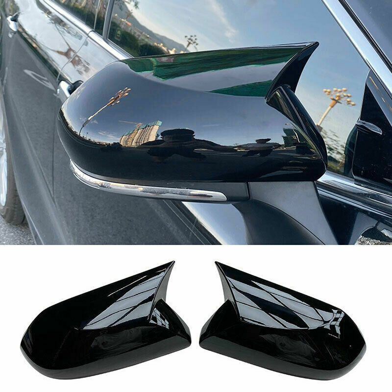 Glossy Black OX Horn Exterior Rear View Mirror Cover for Toyota for Camry 2018-2021