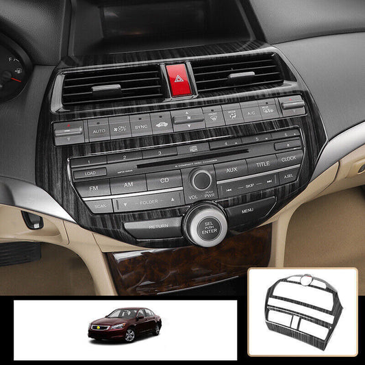 for Honda Accord Crosstour 2008-2012 Black Wood Grain Console Dash Button Frame