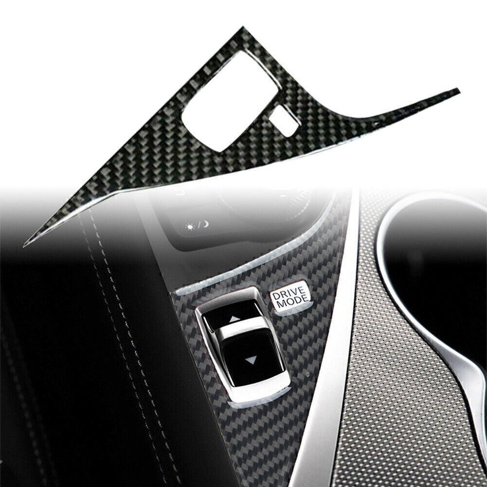 Interior Gear Shift Drive Panel Cover Carbon Fiber for Infiniti Q50 Q60 2014-19