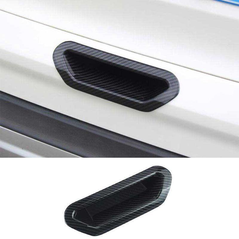1X Carbon Fiber Cover Trim Exterior Tailgate Door Bowl for Ford Escape 2013-2019