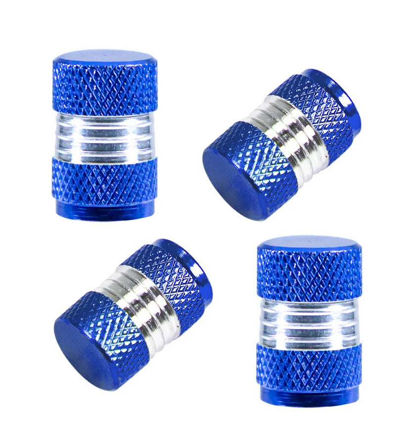 4-piece car tire valve cover rod air dust cover, dustproof and rustproof, blue, suitable for Audi .