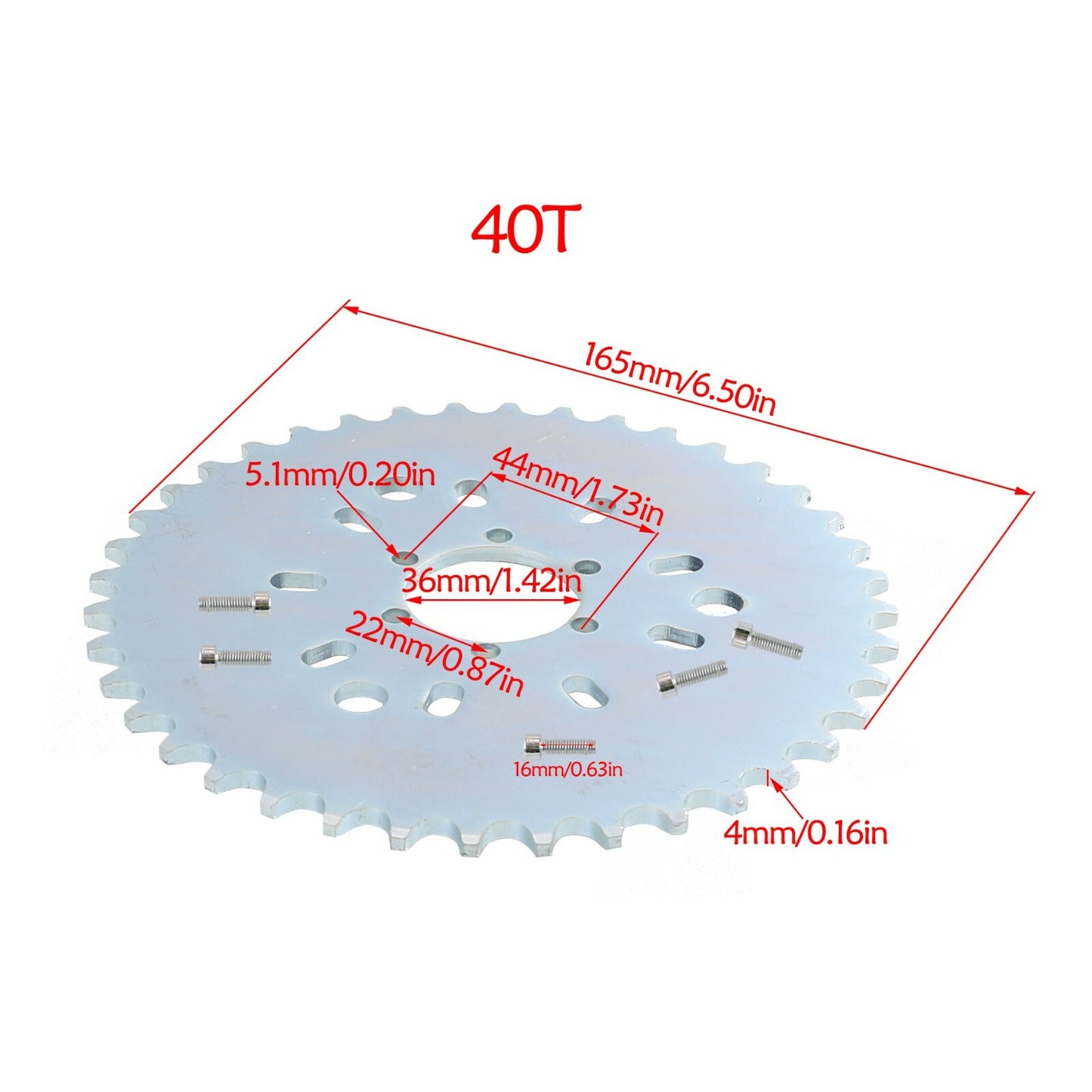 415 chain and 40T sprocket are suitable for 2-stroke 49cc, 66cc, and 80cc electric bicycles.