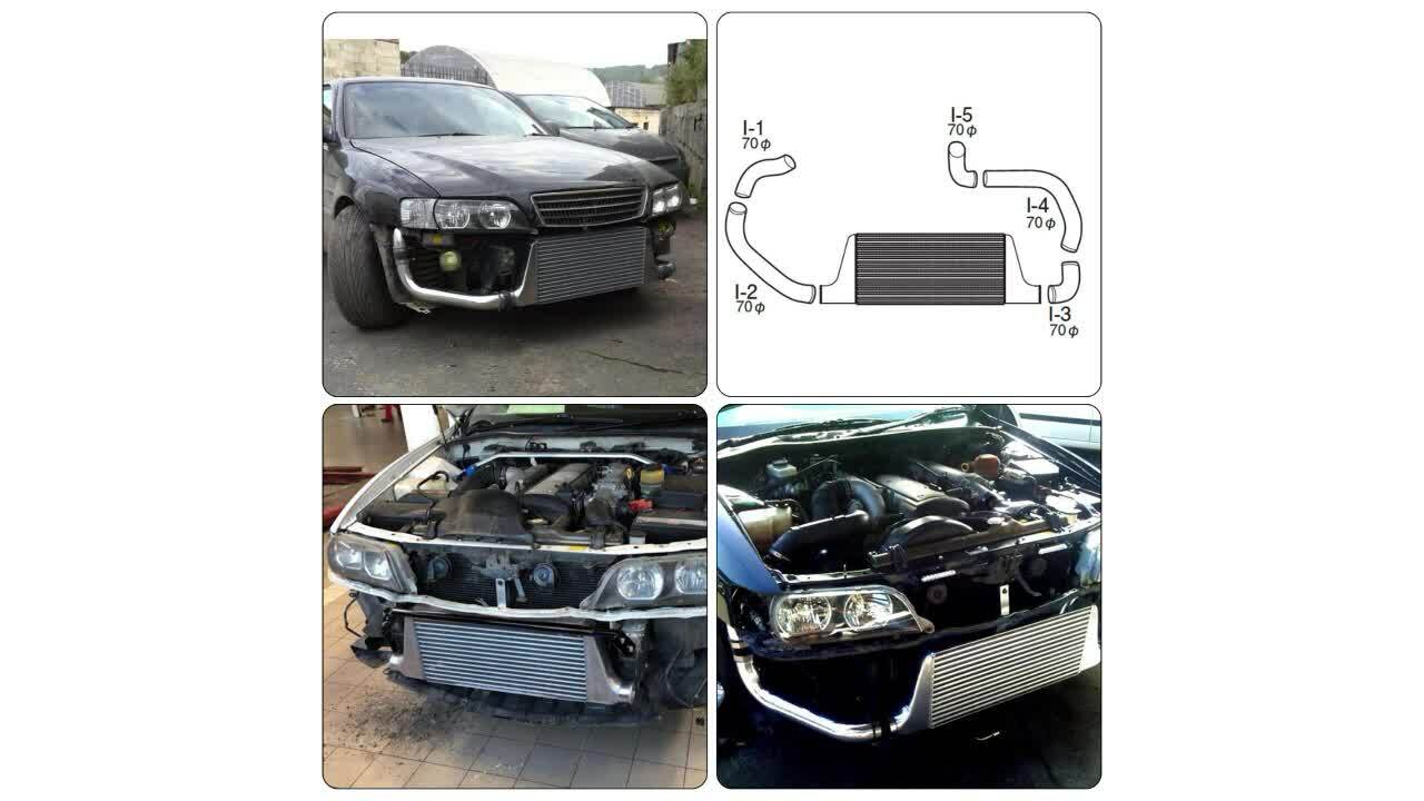 Intercooler Kit for Toyota Chaser Mark II Cresta JZX90 JZX100 1JZ-GTE Engine BK