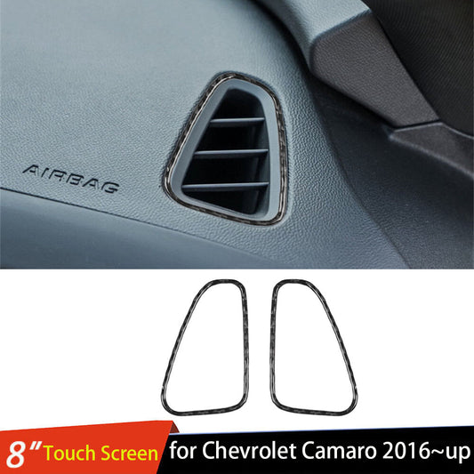 Carbon Fiber Defogger Vent Outlet Cover for Chevrolet Camaro 2016-23 Accessories