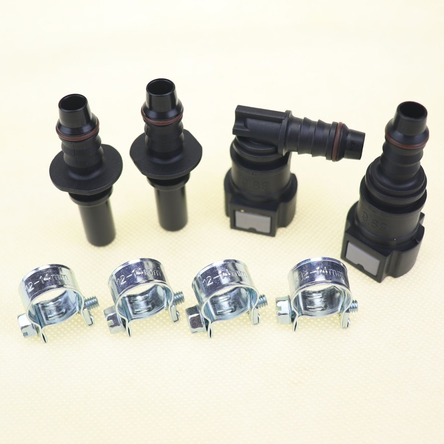 new 2-pair nylon fuel line quick-connect release hose, 9.89 mm, SAE 5/16 8 mm