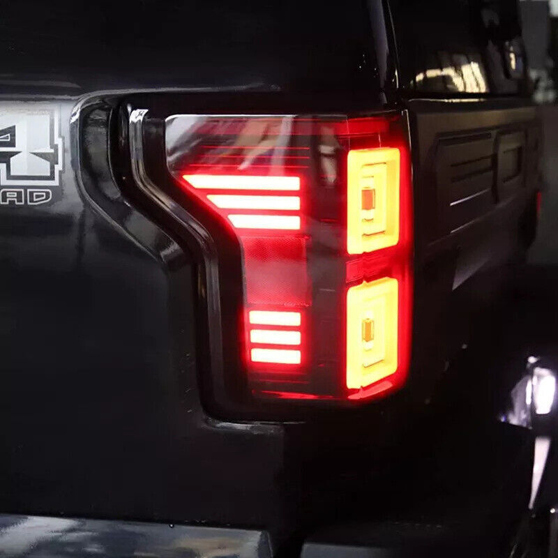 Pair Smoke LED Tail Lights Sequential Turn Signal Lamps for Ford F-150 2015-2020