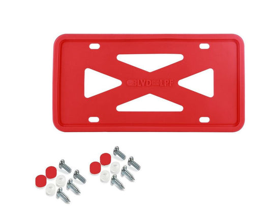 1 piece of red silicone car license plate frame cover for rear boot and trunk suitable for Cadillac