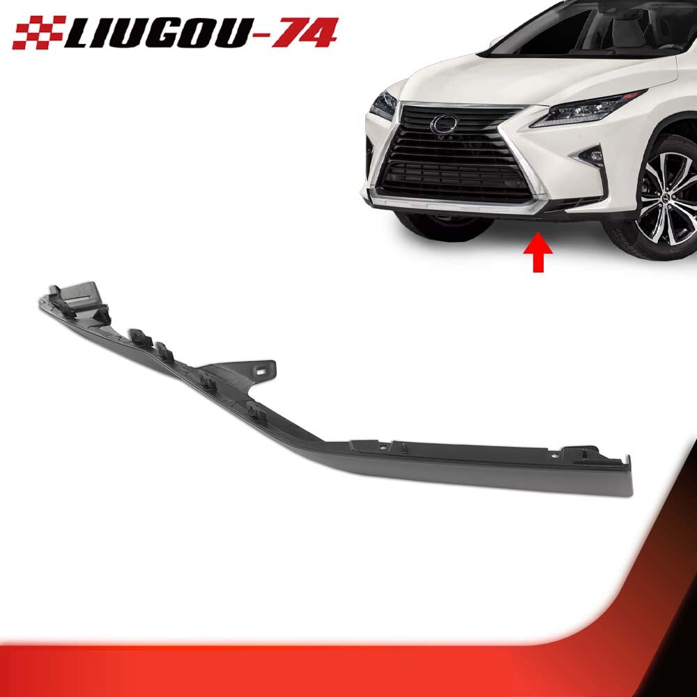 One black bumper trim piece fits the left side of the 2016-2018 for Lexus RX350 front-wheel drive side.
