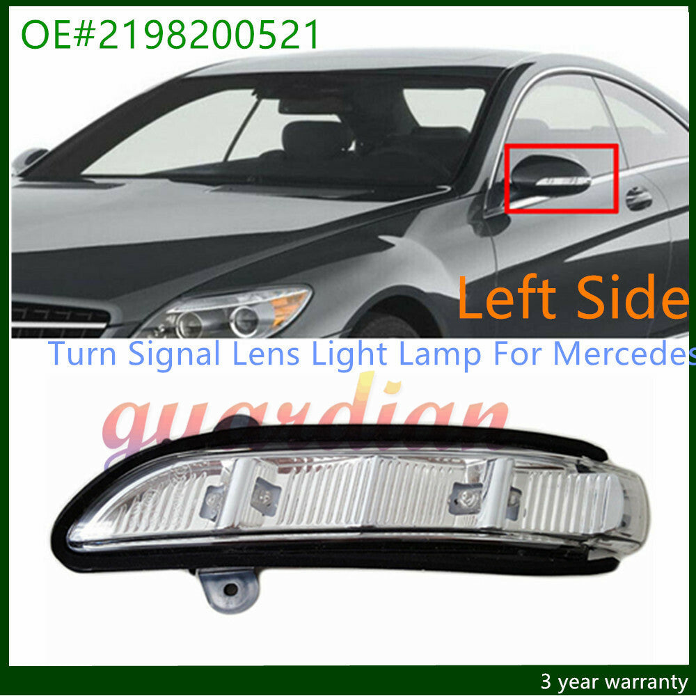 Left-side mirror turn signal lens light applicable to for Mercedes CL550 CL600 E320 E350