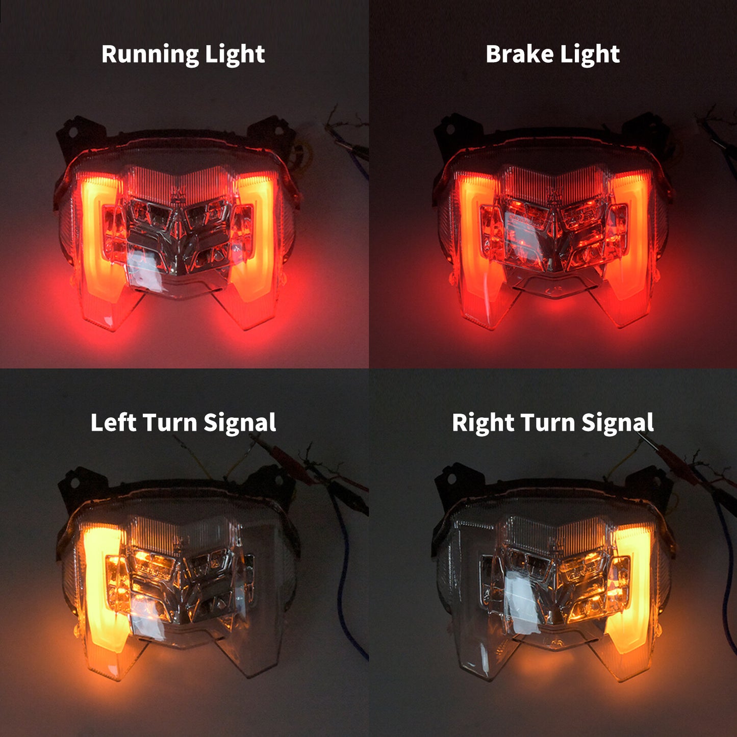 Clear Tail Light Running Turn Signal Brake LED Lamp Fit for Yamaha MT-09 2017-20