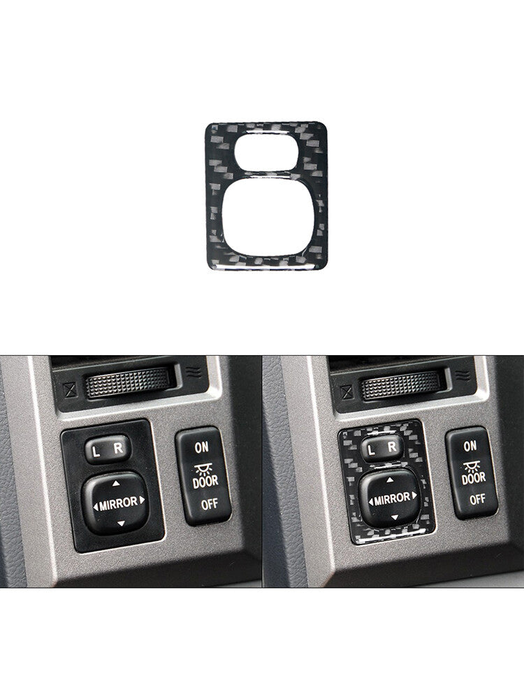 Carbon Fiber Mirror Control Frame Trim Cover for Toyota Tundra 2007-2013 Type A