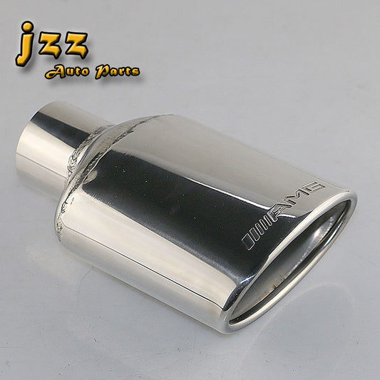 AMG Oval Exhaust Pipe Tip 2.25 Inch Stainless Steel for Mercedes-Benz 12575mm