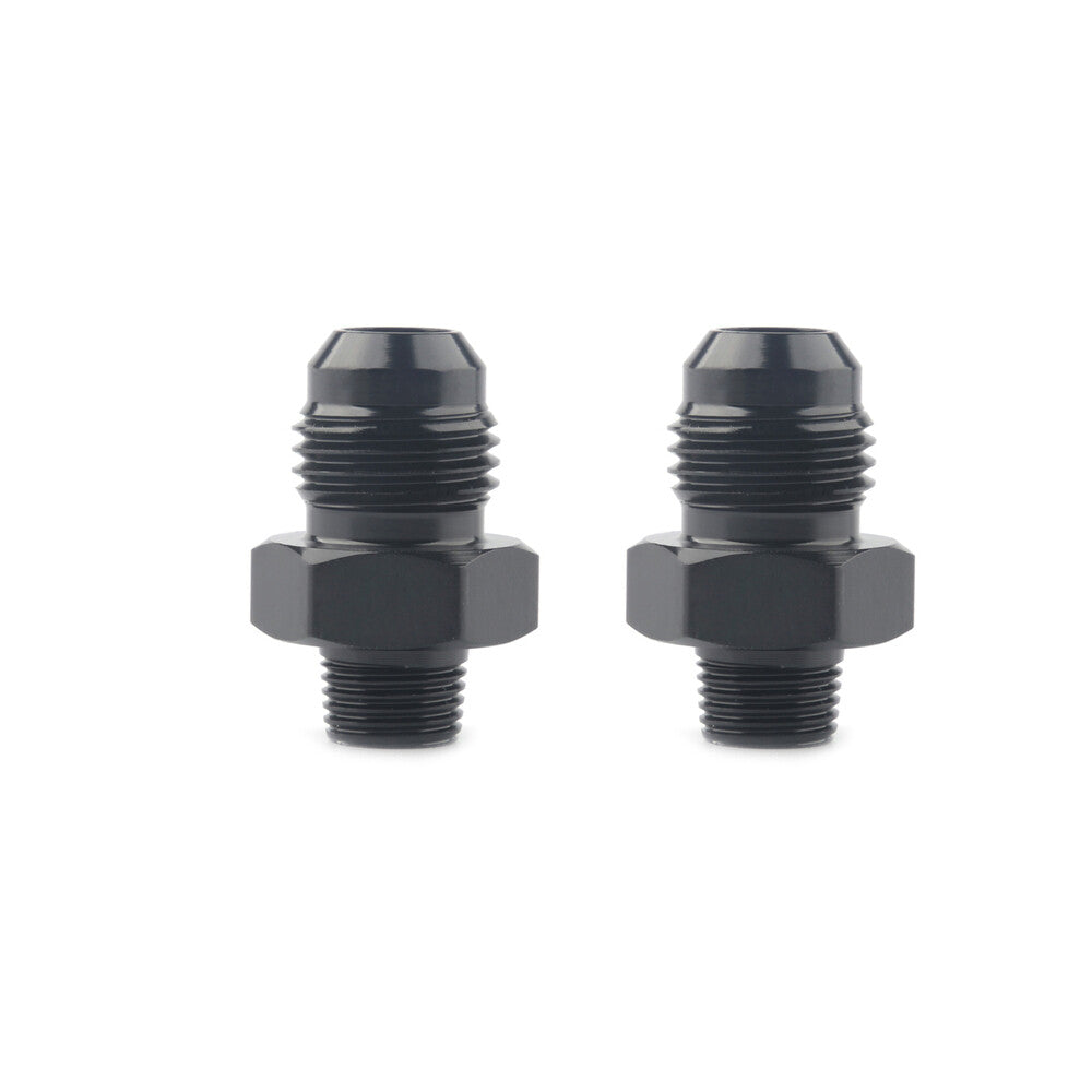 1-Piece Straight Adapter 6 AN to 1/8 NPT Accessories, Black Aluminum Premium Material