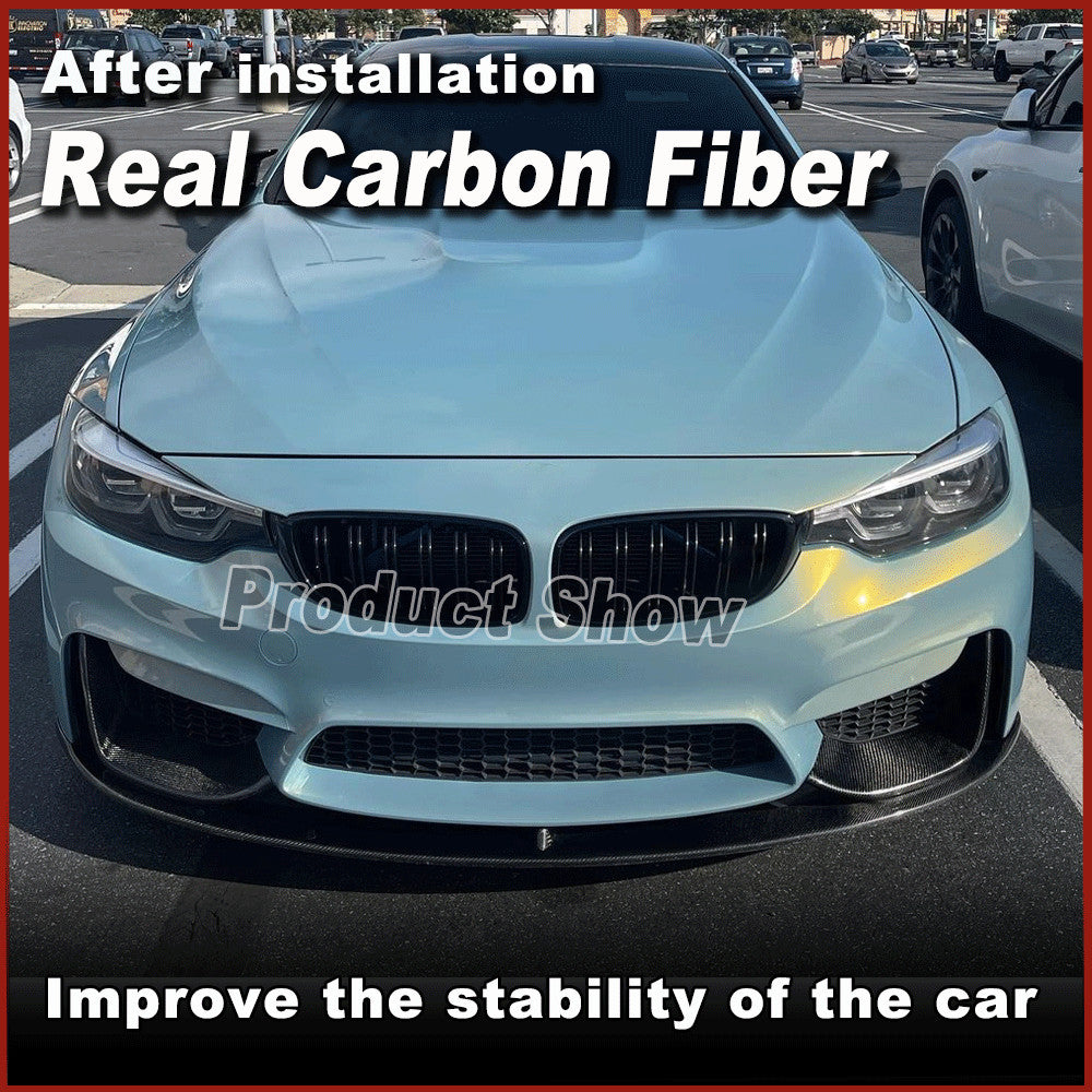 for BMW F80 M3 F82 F83 M4 2014-19 Carbon Fiber Front Bumper Lip Spoiler Splitter