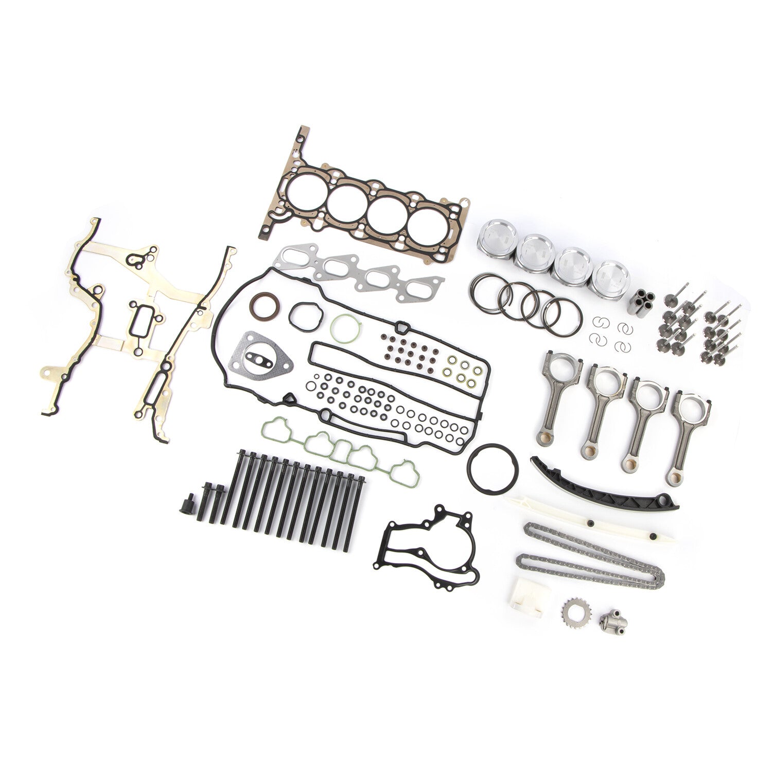 Engine Pistons Overhaul Rebuild Kit 4x Con Rods For 11-16 for Chevy for Cruze for Buick 1.4L
