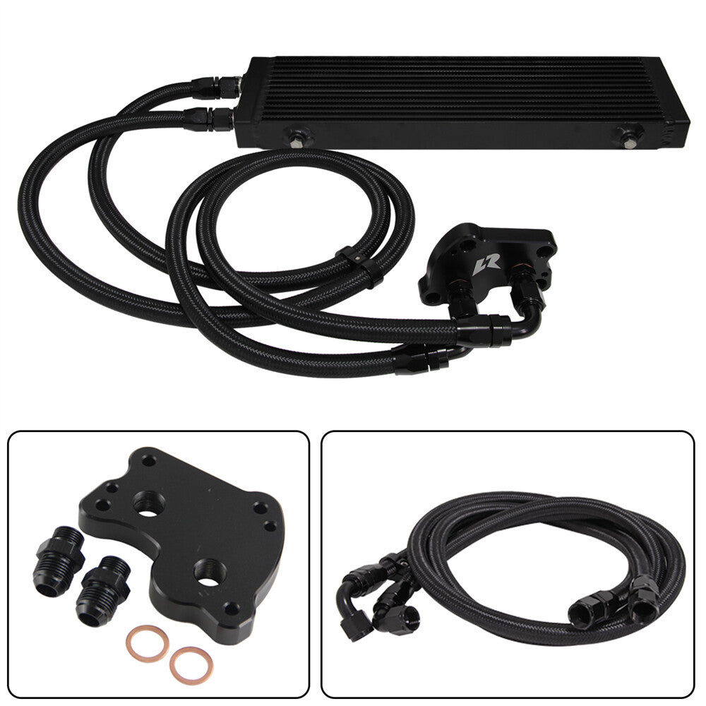 Large Dual Pass Bar  Plate Oil Cooler Kit for BMW for Mini Cooper S R53 R52 R50 BK