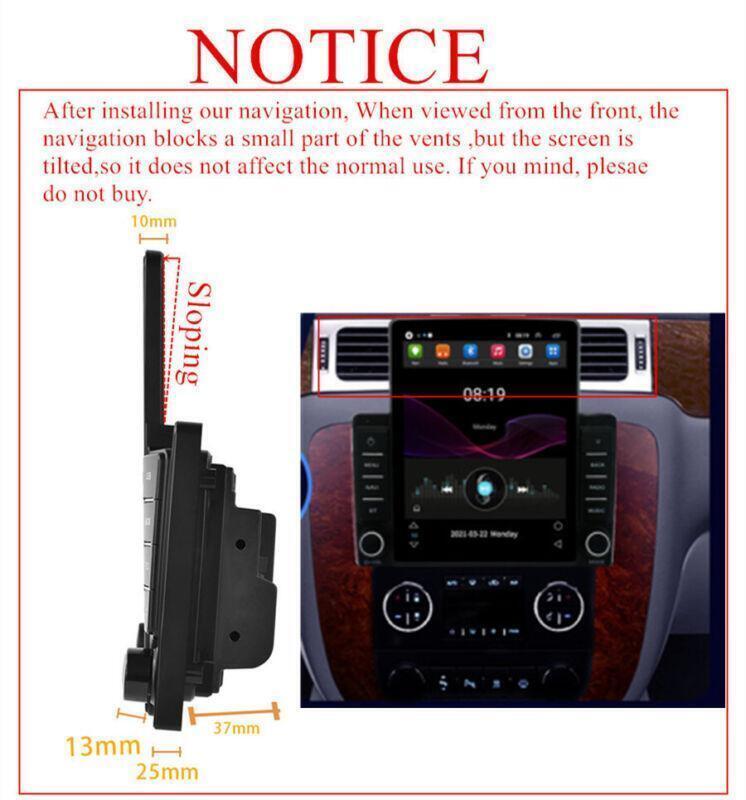 9.5 Android 10.1 Stereo Radio GPS Player For 07-13 for Chevrolet Silverado Carplay