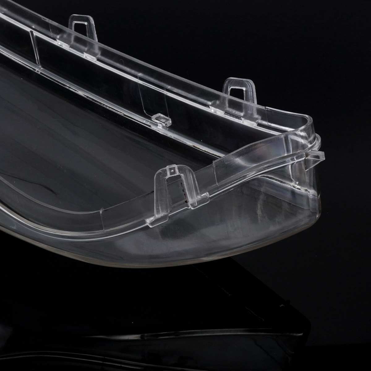 A pair of transparent headlight lens protective covers for BMW E39, 1996 - 2003.
