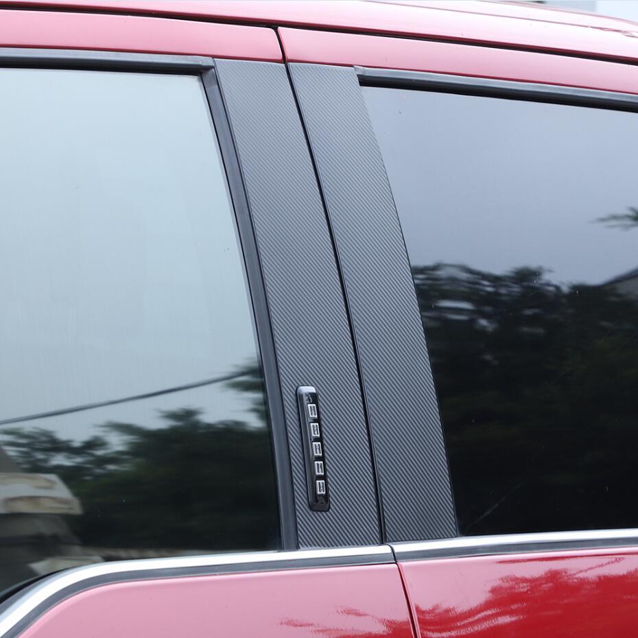 Suitable for 2015-2022 for Ford F150 F-150 Carbon Fiber Exterior Door Trim B Pillar Sticker