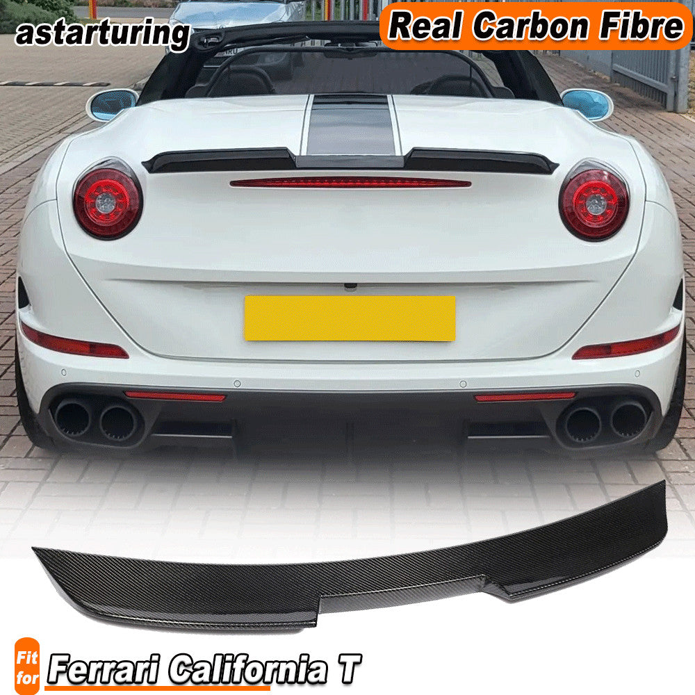 for Ferrari California T 2015-2018 REAL CARBON Rear Trunk Spoiler Tail Boot Wing