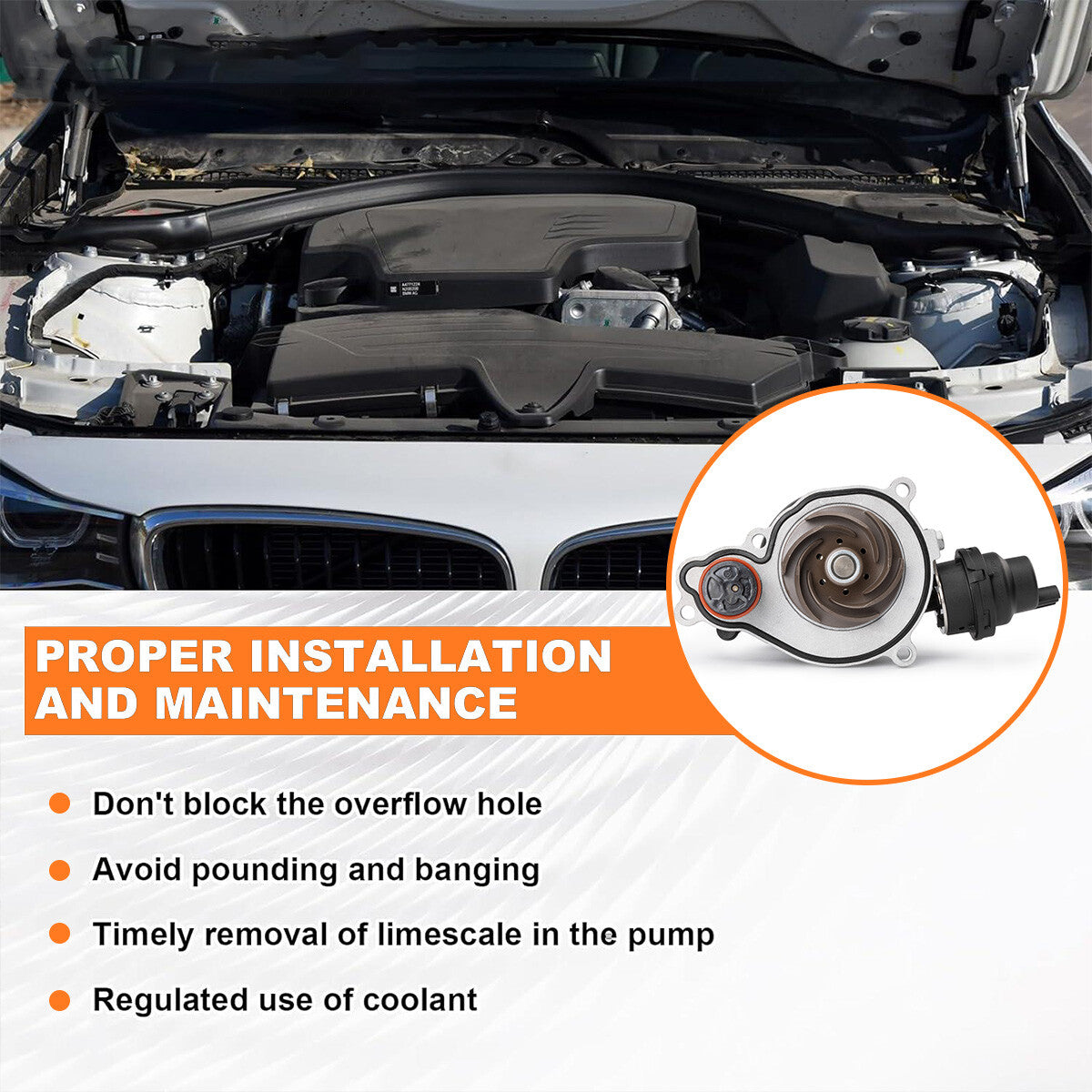 11518638026 Coolant Water Pump assembly for BMW F32 F33 220i 420i 430i 530i X3