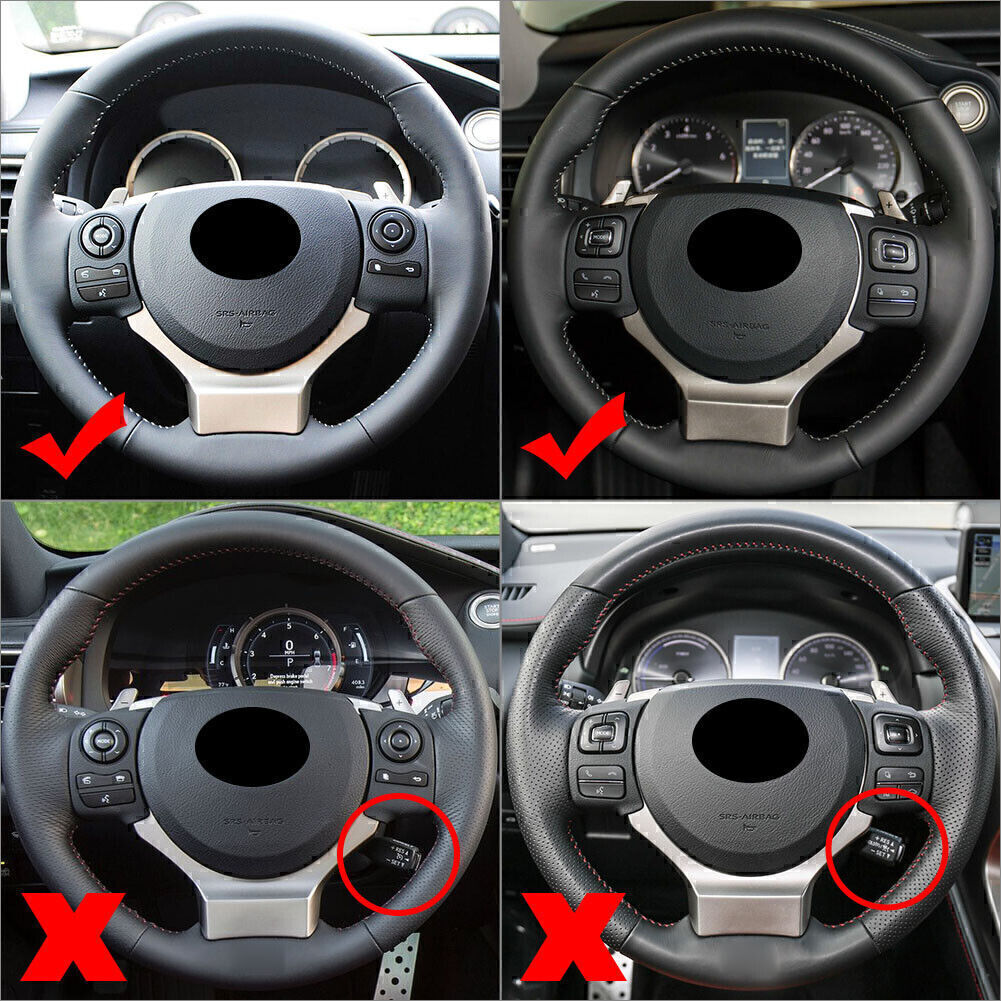 2X Car Gear Steering Wheel Paddle Shifters Extension Fit for Lexus RC NX IS Silver