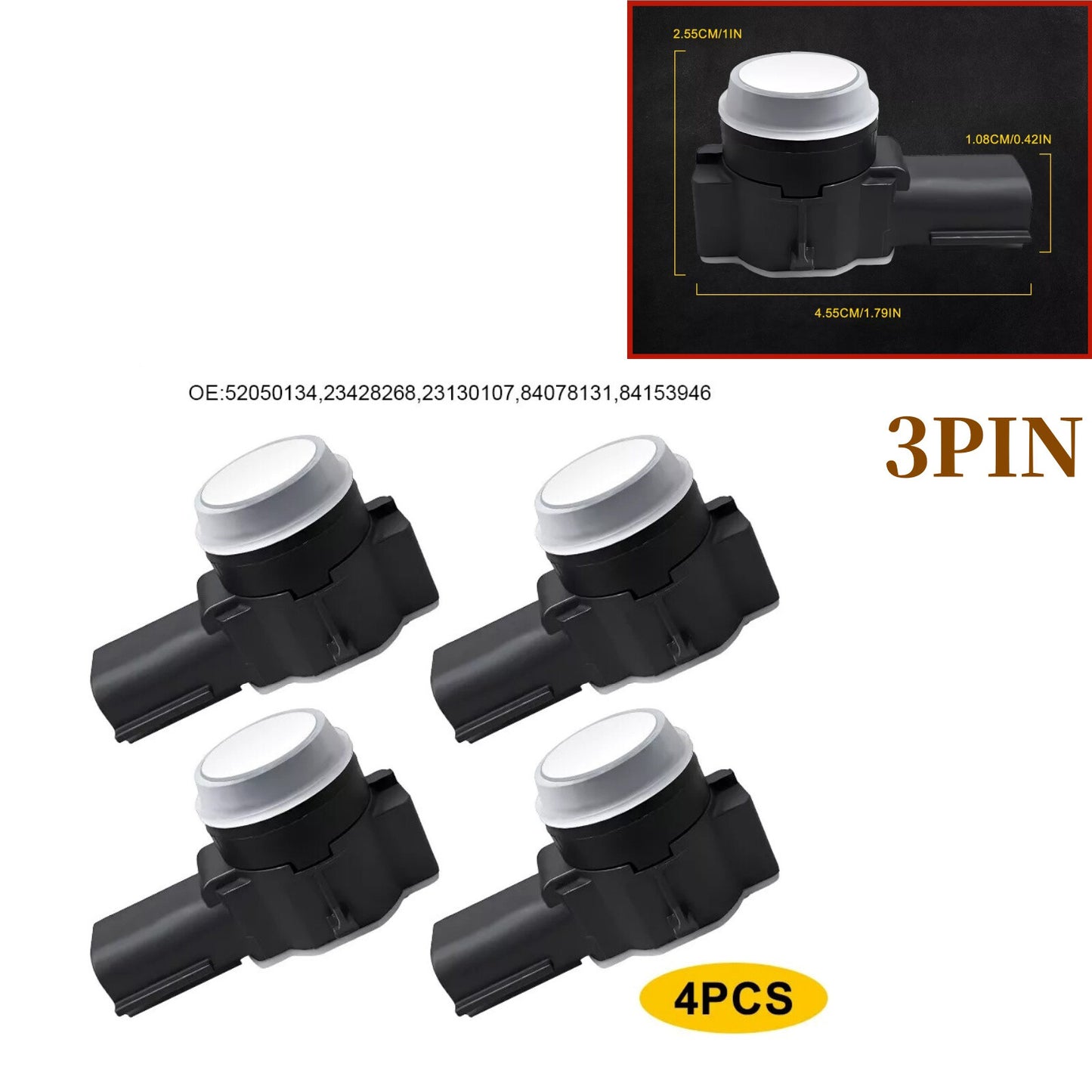 4PCS 23428268 23130107 Parking Sensor for Cadillac CTS/XTS/XT5 2014-2017