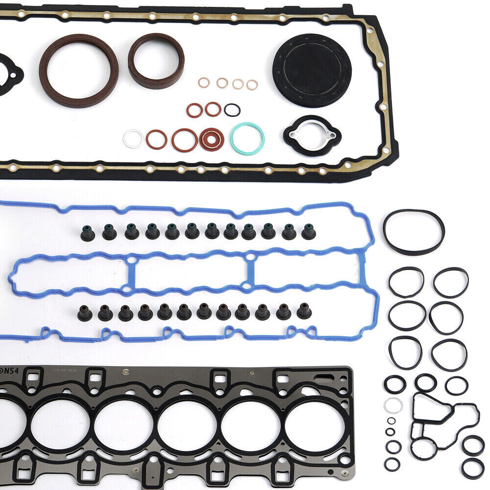 N54B30 engine gasket sealing kit and head bolts are suitable for BMW 335i, 135i, E60, E90, E92, E89, and 3.0L engines.