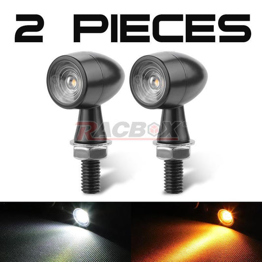 Motorcycle LED Bullet for Mini Turn Signal DRL Blinker Light Indicators Amber+White