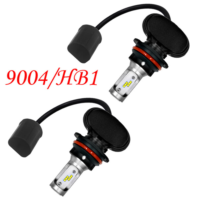 2-pack DC9-32V 8000LM 9004 HB1 Car SUV LED Headlights High and Low Beams 6000K 25W/Bulbs