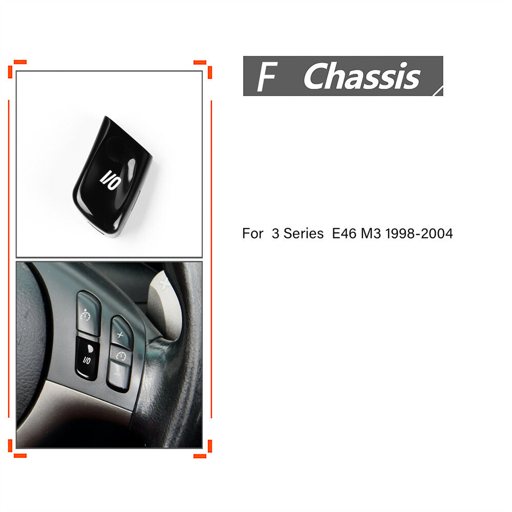 Black Replacement Steering Wheel VO Button Cover for BMW 3 Series E46 M3 1998-04