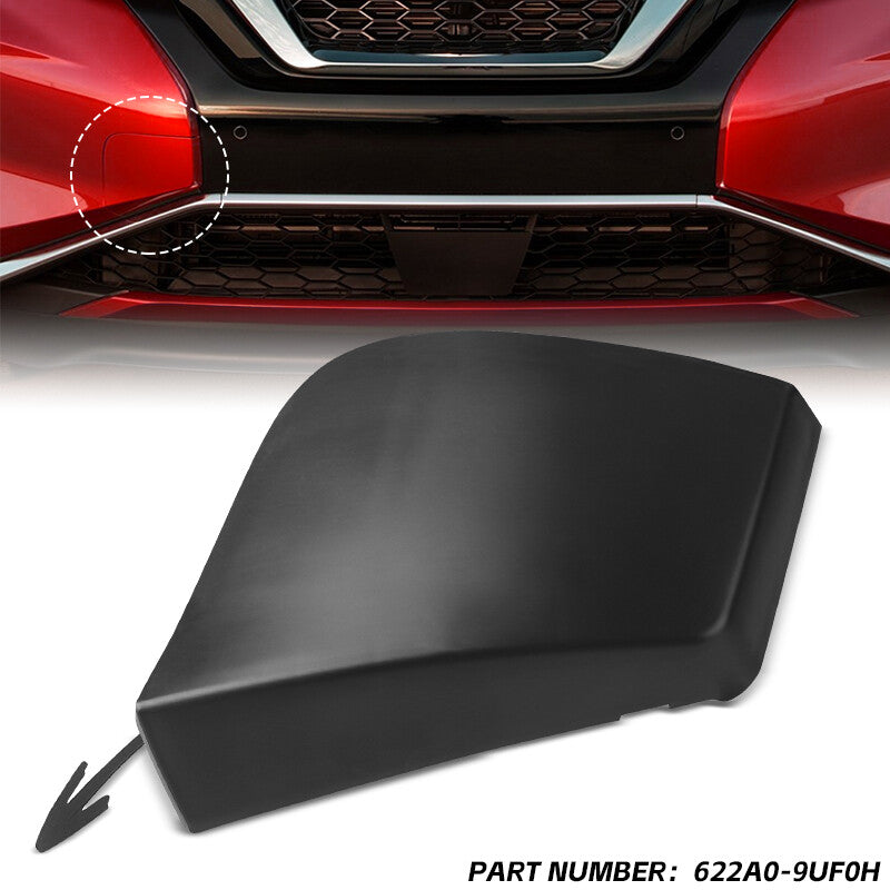 Front Bumper Tow Hook Eye Cover Black for 2019-2023 for Nissan Murano 622A0-9UF0H