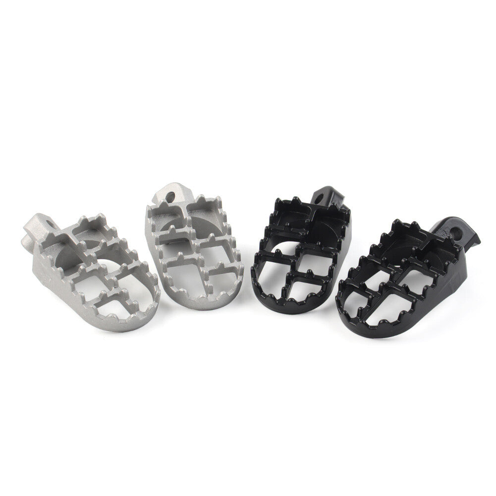 Silver Motorcycle Wide Fat Foot Pegs Footrest Footpegs Pedal for Yamaha for Honda