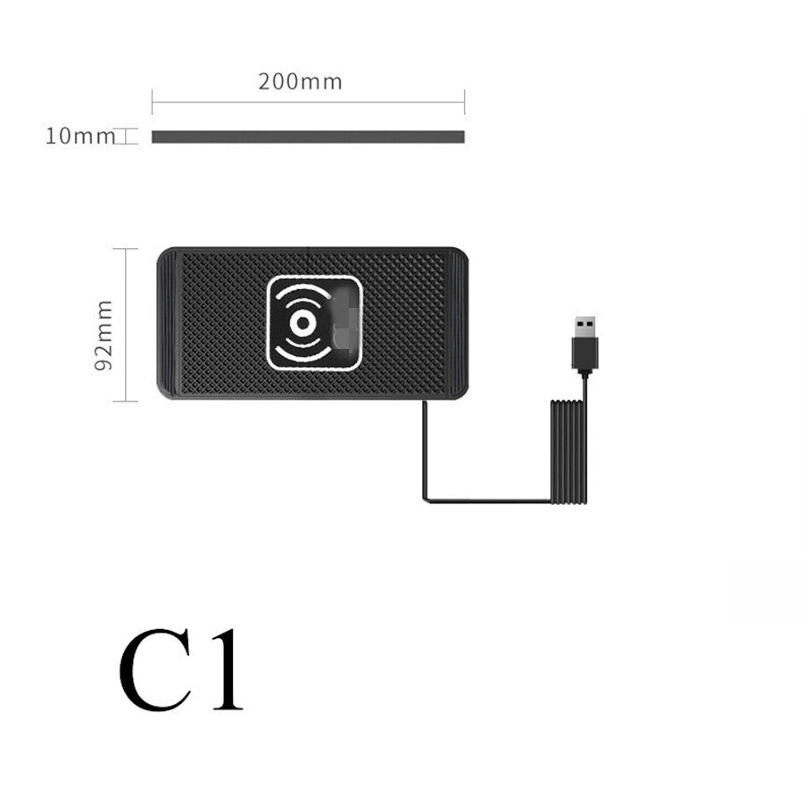 2in 1 Car Wireless Phone for Charger Pad Fast Charging Mat For Apple iPhone Samsung