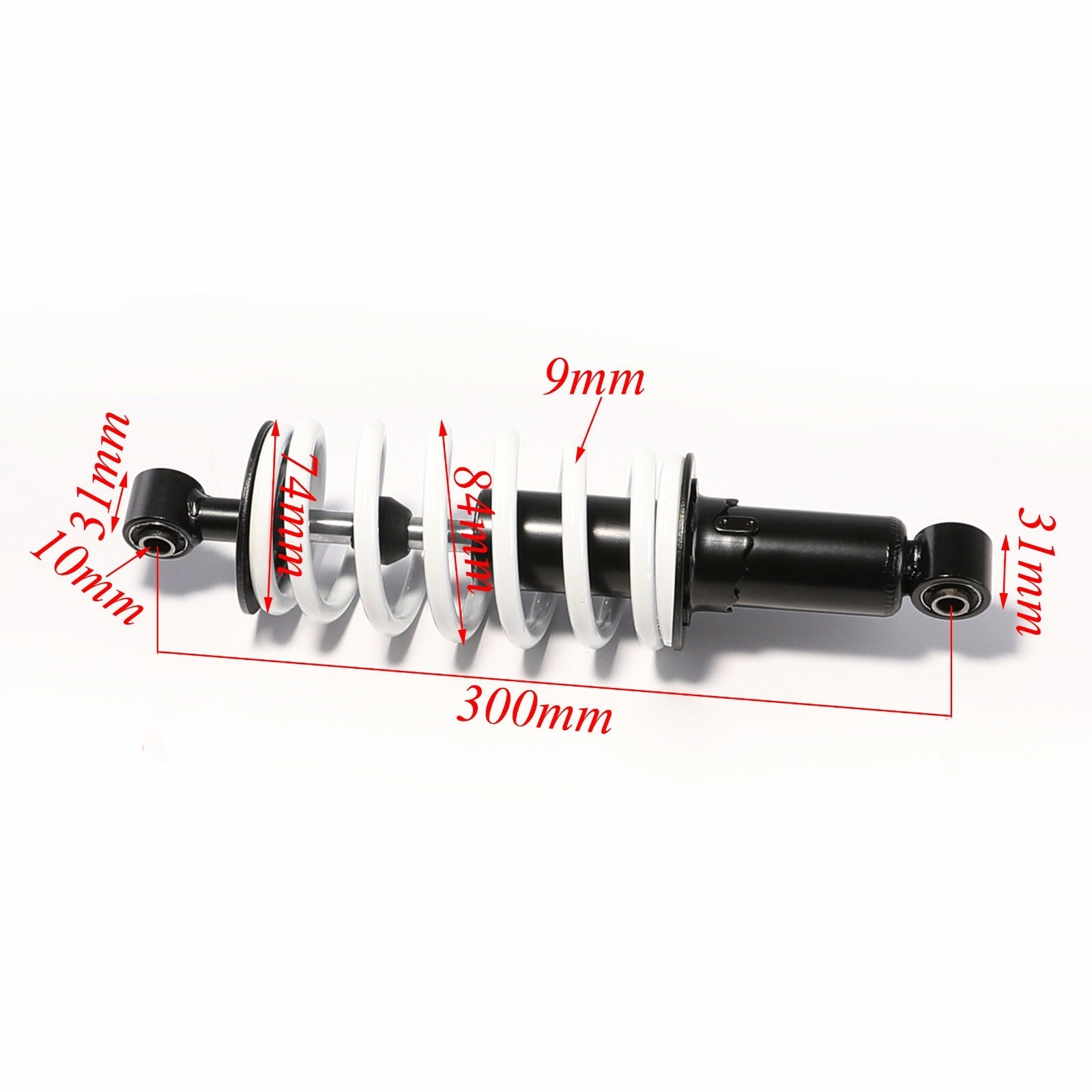 A pair of 12-inch 300mm rear shock absorbers for all-terrain vehicles, four-wheel go-karts, off-road vehicles, 4-wheeler Dirt bicycles
