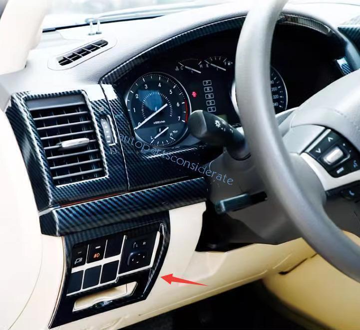 for Toyota for Land Cruiser 16-21 Carbon Fiber Look Driver's Dash Control Cover Trim