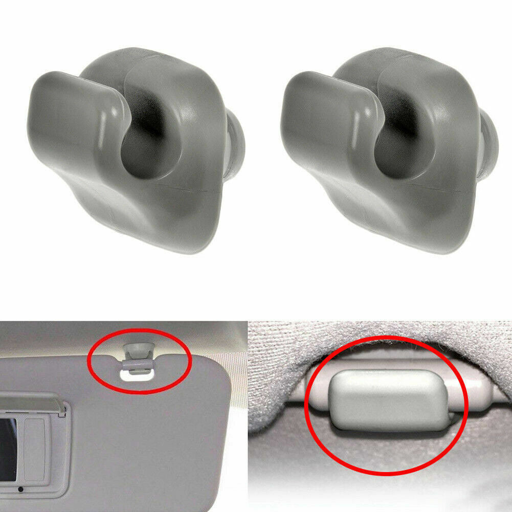 2xx Sun visor bracket hooks and clips suitable for Honda for Civic , Accord, Odyssey, CR-V, grey.