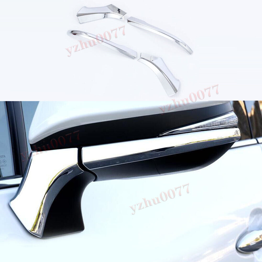 for Toyota 2021-2023 Venza Chrome Side Door Rearview Mirror Strips Cover Trim 4X