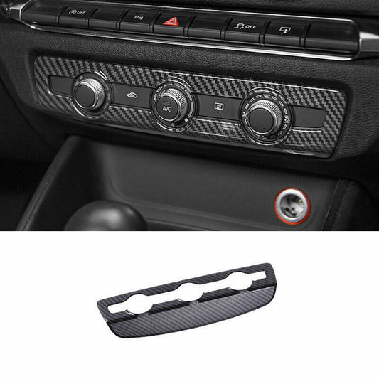 for Audi A3 S3 2014-20 ABS Carbon Fiber Volume Switch Button Panel Cover Trim 1P