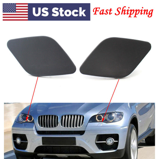 2x Front L R Headlight Washer Nozzle Cover Fit for BMW X6 E71 2008-14 2009