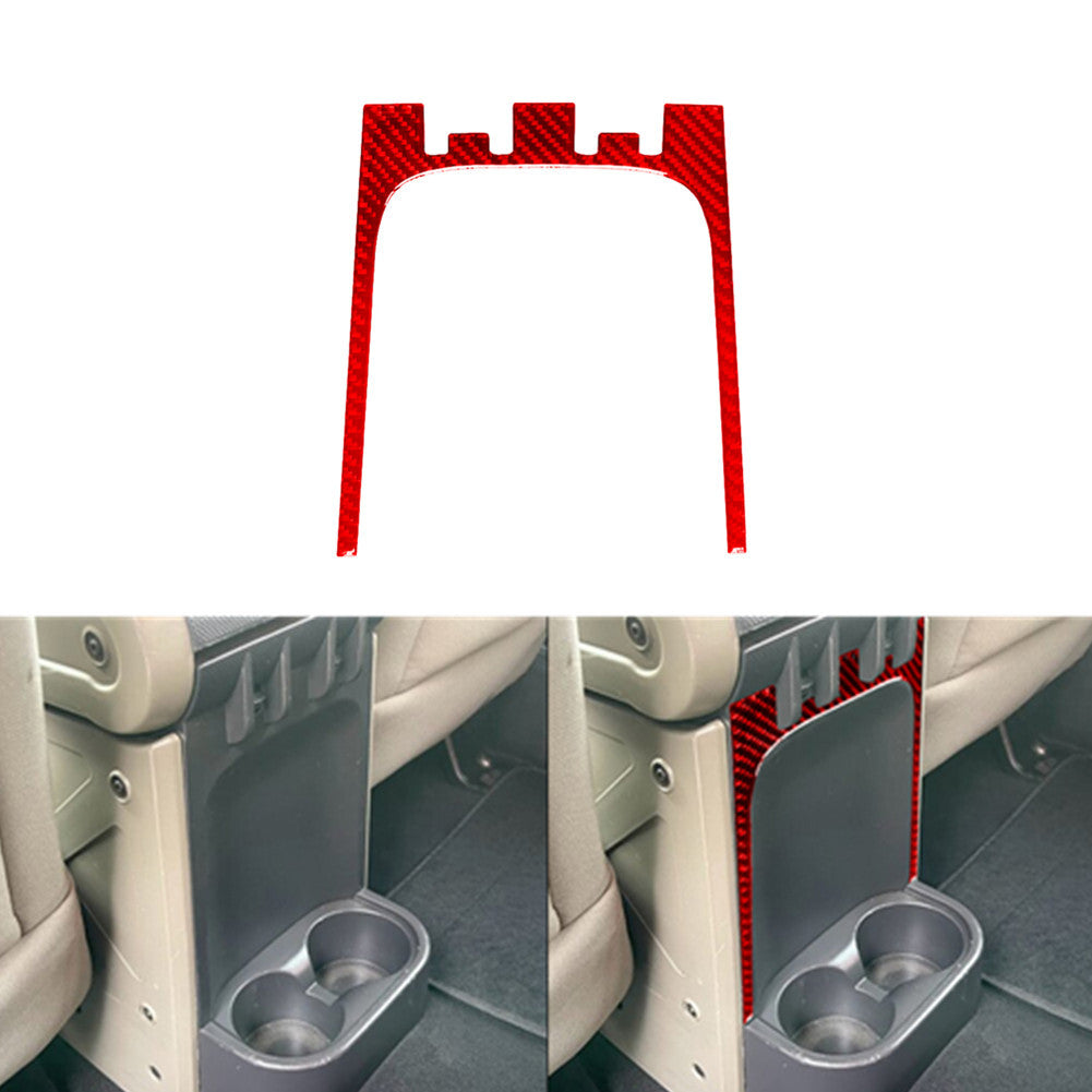 Red Carbon Fiber Rear Central Cupholder Frame Trim for Jeep for Wrangler 2007-2010
