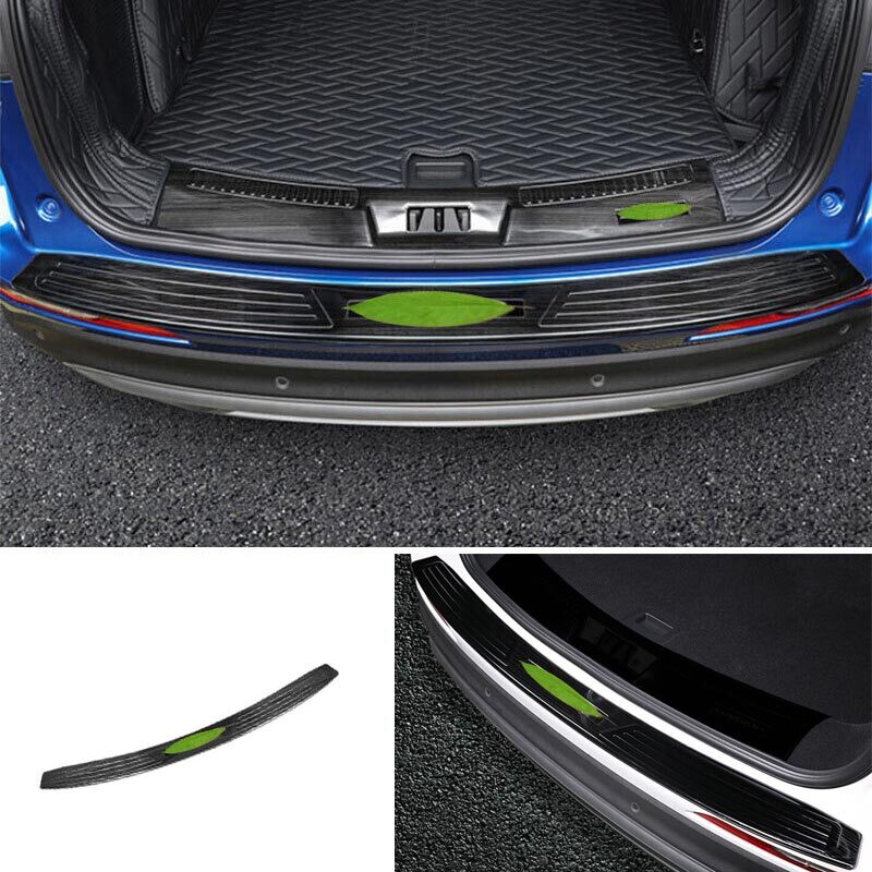 Plate Protector Outer Rear Bumper Sill for Lincoln Corsair 20-22 Steel Black