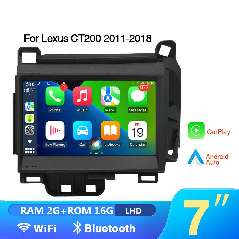 Car Radio Android Hand Driver Left Wheel For CT200H GPS Navi Carplay Multimedia