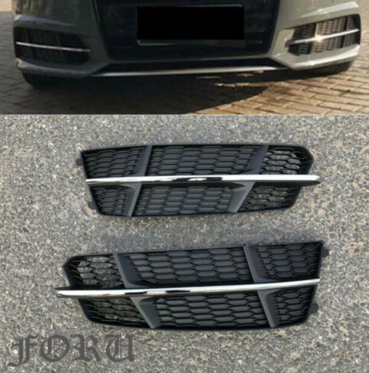 for Audi A6 S6 2016-2018 Fog Light Lamp Cover Grilles Trim Front Bumper Grill2P