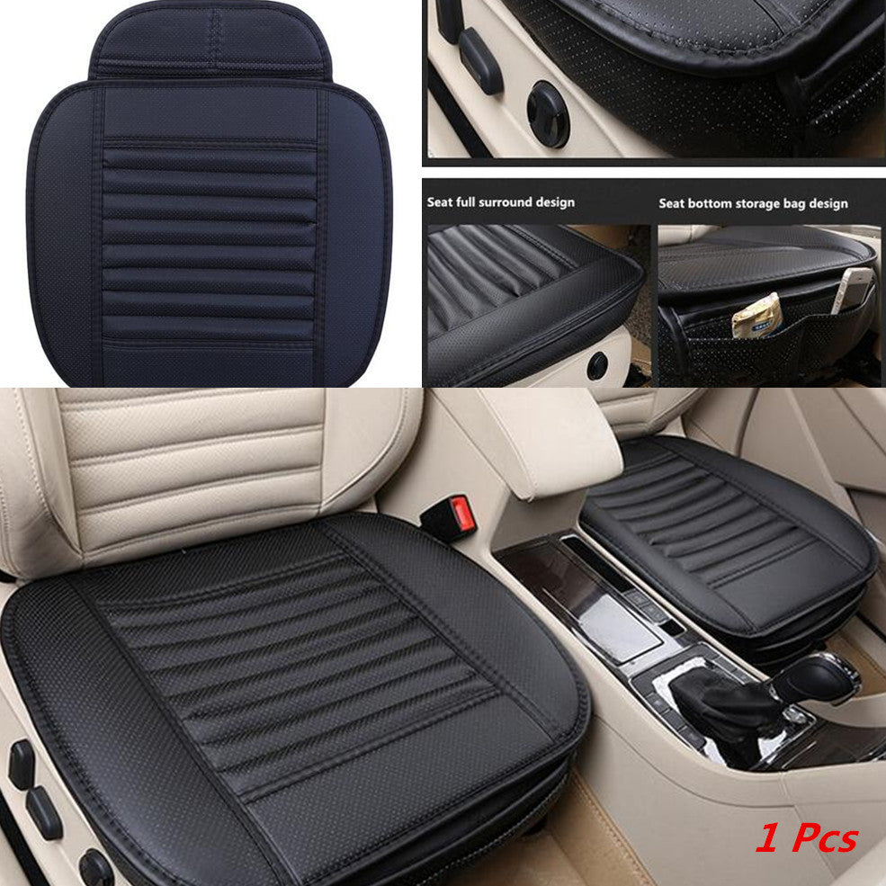 1Pc Car for Seat Cover Protect Cushion Mat PU Leather Bamboo Charcoal Full Surround