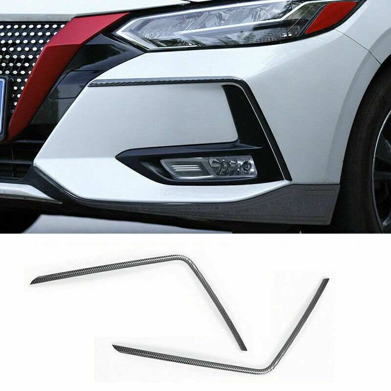 for Nissan Sentra Sylphy 2020-2023 Carbon Style Front Fog Light Lamp Strip Trims