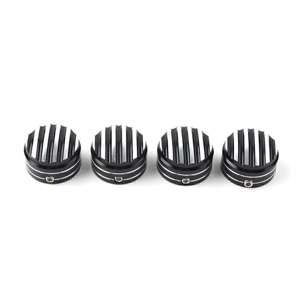 Black and Chrome Billet Machined Head Bolt Cover Cap For Thruxton T120