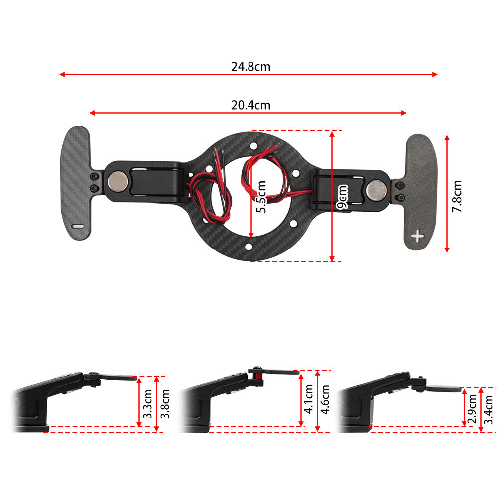 Racing Simulation Steering Wheel Magnetic Shift Paddles For Logitech 923 G27 G25